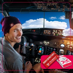 20 min w symulatorze Boeinga 737 + brelok