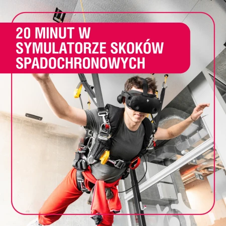 20 minut w symulatorze  Skoków Spadochronowych