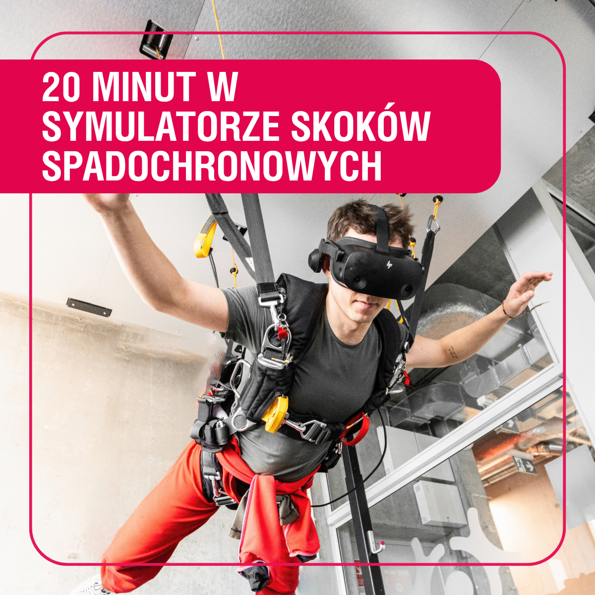 20 minut w symulatorze  Skoków Spadochronowych